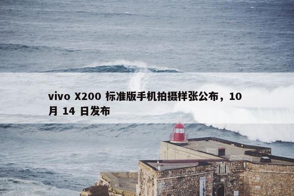 vivo X200 标准版手机拍摄样张公布，10 月 14 日发布