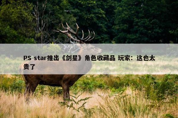 PS star推出《剑星》角色收藏品 玩家：这也太贵了